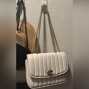 Coach Madison Bag (Chanel vibes)- CREAM AND BRASS